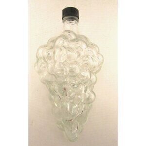 Vintage Glass Grape Cluster Shaped Vanity Wine decanter Bottle Collectible Bar